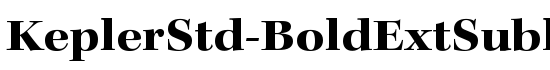 KeplerStd-BoldExtSubh - Download Thousands of Free Fonts at FontZone.net