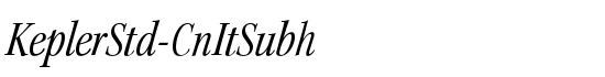 KeplerStd-CnItSubh - Download Thousands of Free Fonts at FontZone.net