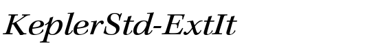 KeplerStd-ExtIt - Download Thousands of Free Fonts at FontZone.net