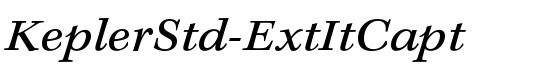 KeplerStd-ExtItCapt - Download Thousands of Free Fonts at FontZone.net