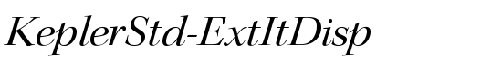 KeplerStd-ExtItDisp - Download Thousands of Free Fonts at FontZone.net