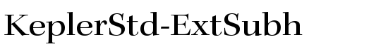 KeplerStd-ExtSubh - Download Thousands of Free Fonts at FontZone.net