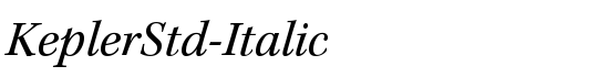 KeplerStd-Italic - Download Thousands of Free Fonts at FontZone.net