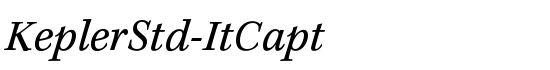 KeplerStd-ItCapt - Download Thousands of Free Fonts at FontZone.net