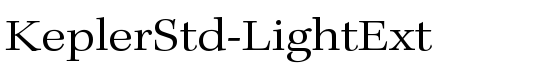 KeplerStd-LightExt - Download Thousands of Free Fonts at FontZone.net