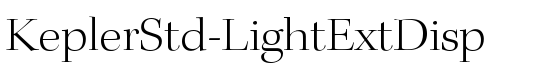 KeplerStd-LightExtDisp - Download Thousands of Free Fonts at FontZone.net