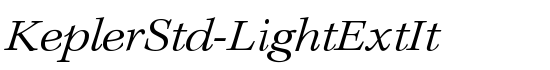 KeplerStd-LightExtIt - Download Thousands of Free Fonts at FontZone.net