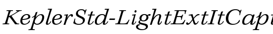 KeplerStd-LightExtItCapt - Download Thousands of Free Fonts at FontZone.net