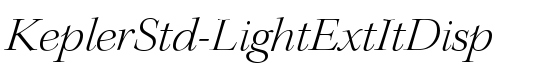 KeplerStd-LightExtItDisp - Download Thousands of Free Fonts at FontZone.net