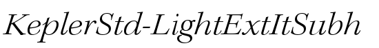 KeplerStd-LightExtItSubh - Download Thousands of Free Fonts at FontZone.net