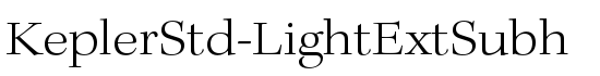KeplerStd-LightExtSubh - Download Thousands of Free Fonts at FontZone.net