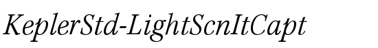 KeplerStd-LightScnItCapt - Download Thousands of Free Fonts at FontZone.net