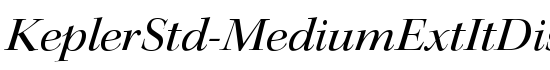 KeplerStd-MediumExtItDisp - Download Thousands of Free Fonts at FontZone.net