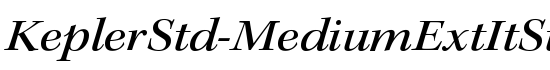 KeplerStd-MediumExtItSubh - Download Thousands of Free Fonts at FontZone.net
