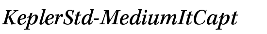 KeplerStd-MediumItCapt - Download Thousands of Free Fonts at FontZone.net