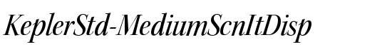 KeplerStd-MediumScnItDisp - Download Thousands of Free Fonts at FontZone.net