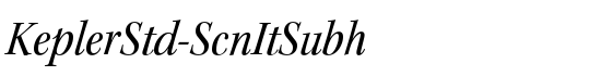 KeplerStd-ScnItSubh - Download Thousands of Free Fonts at FontZone.net