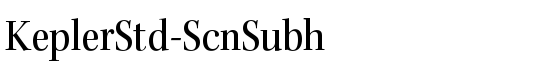 KeplerStd-ScnSubh - Download Thousands of Free Fonts at FontZone.net