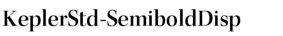 KeplerStd-SemiboldDisp - Download Thousands of Free Fonts at FontZone.net