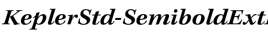 KeplerStd-SemiboldExtIt - Download Thousands of Free Fonts at FontZone.net