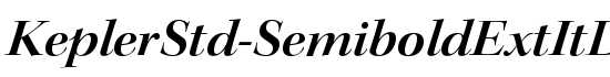 KeplerStd-SemiboldExtItDisp - Download Thousands of Free Fonts at FontZone.net