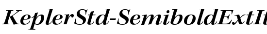 KeplerStd-SemiboldExtItSubh - Download Thousands of Free Fonts at FontZone.net