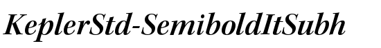 KeplerStd-SemiboldItSubh - Download Thousands of Free Fonts at FontZone.net