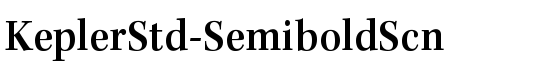 KeplerStd-SemiboldScn - Download Thousands of Free Fonts at FontZone.net