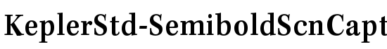 KeplerStd-SemiboldScnCapt - Download Thousands of Free Fonts at FontZone.net