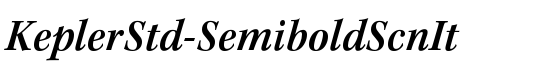 KeplerStd-SemiboldScnIt - Download Thousands of Free Fonts at FontZone.net