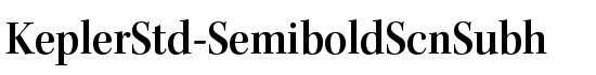 KeplerStd-SemiboldScnSubh - Download Thousands of Free Fonts at FontZone.net