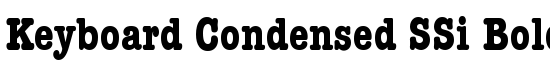 Keyboard Condensed SSi Bold Condensed - Download Thousands of Free Fonts at FontZone.net