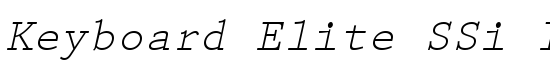 Keyboard Elite SSi Italic - Download Thousands of Free Fonts at FontZone.net