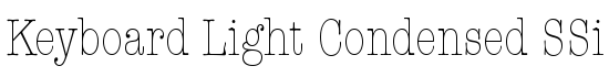 Keyboard Light Condensed SSi Light Condensed - Download Thousands of Free Fonts at FontZone.net