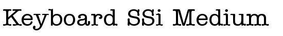 Keyboard SSi Medium - Download Thousands of Free Fonts at FontZone.net