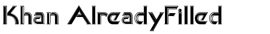 Khan AlreadyFilled - Download Thousands of Free Fonts at FontZone.net