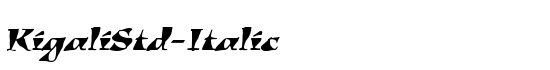 KigaliStd-Italic - Download Thousands of Free Fonts at FontZone.net