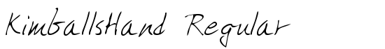 KimballsHand Regular - Download Thousands of Free Fonts at FontZone.net