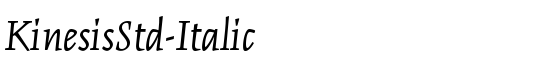 KinesisStd-Italic - Download Thousands of Free Fonts at FontZone.net
