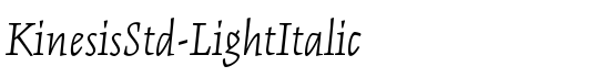 KinesisStd-LightItalic - Download Thousands of Free Fonts at FontZone.net