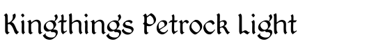 Kingthings Petrock Light - Download Thousands of Free Fonts at FontZone.net