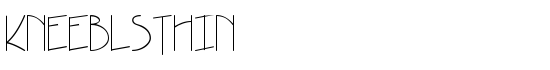 KneeblsThin - Download Thousands of Free Fonts at FontZone.net