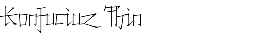 Konfuciuz Thin - Download Thousands of Free Fonts at FontZone.net