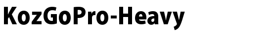 KozGoPro-Heavy - Download Thousands of Free Fonts at FontZone.net