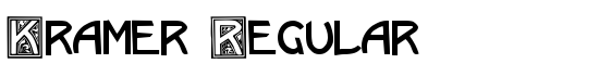 Kramer Regular - Download Thousands of Free Fonts at FontZone.net