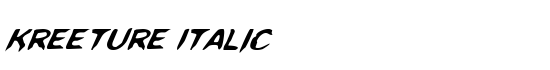 Kreeture Italic - Download Thousands of Free Fonts at FontZone.net
