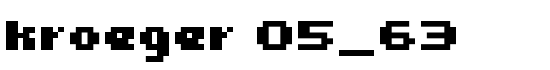 kroeger 05_63 - Download Thousands of Free Fonts at FontZone.net
