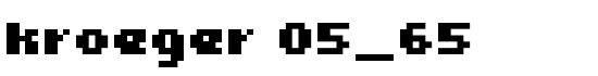 kroeger 05_65 - Download Thousands of Free Fonts at FontZone.net