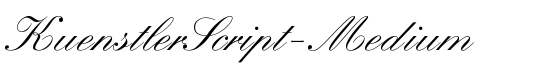 KuenstlerScript-Medium - Download Thousands of Free Fonts at FontZone.net