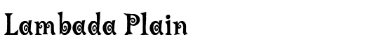 Lambada Plain - Download Thousands of Free Fonts at FontZone.net
